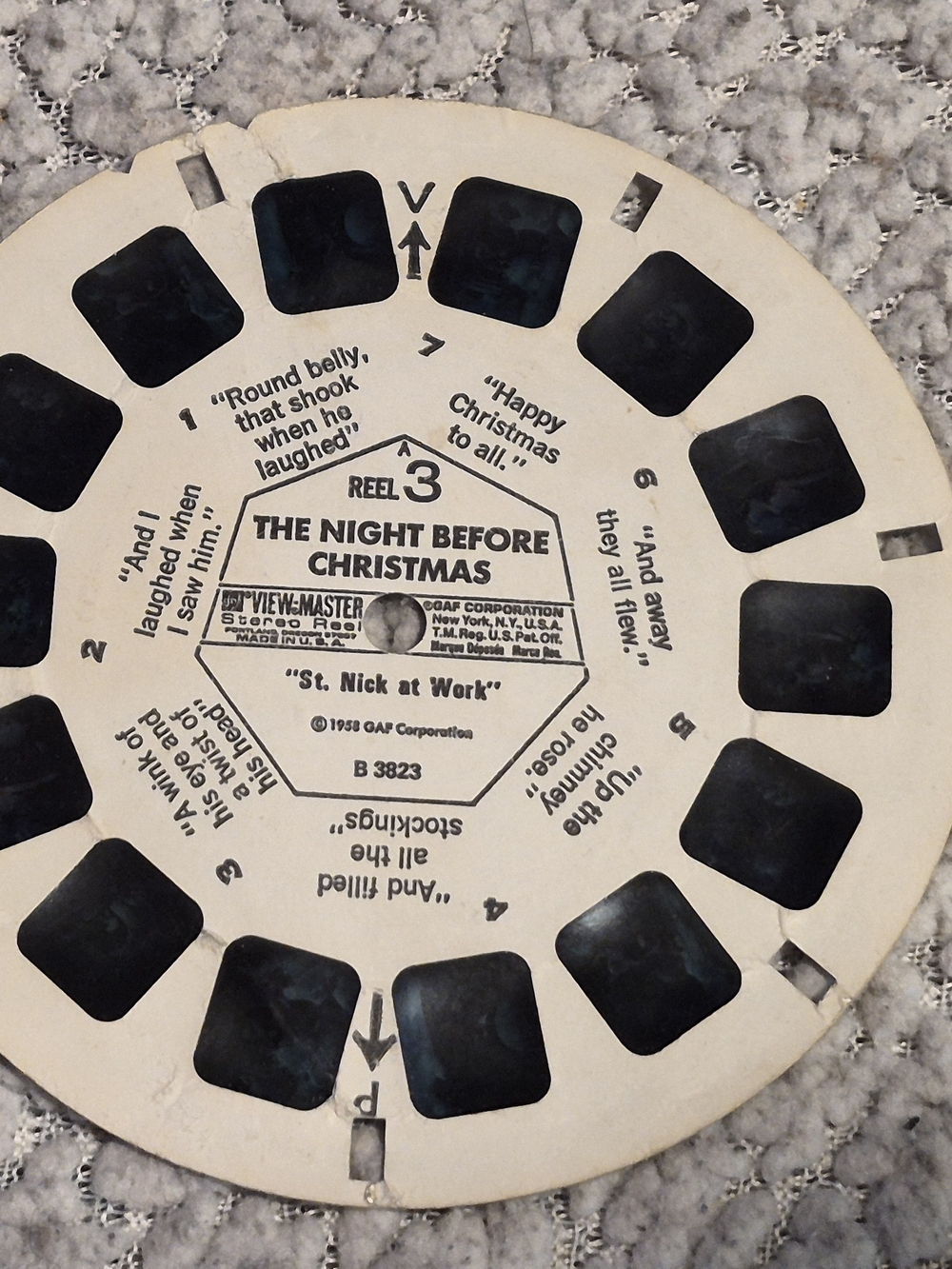 The Night Before Christmas St Nick at Work Vintage ViewMaster Reel 3 1958